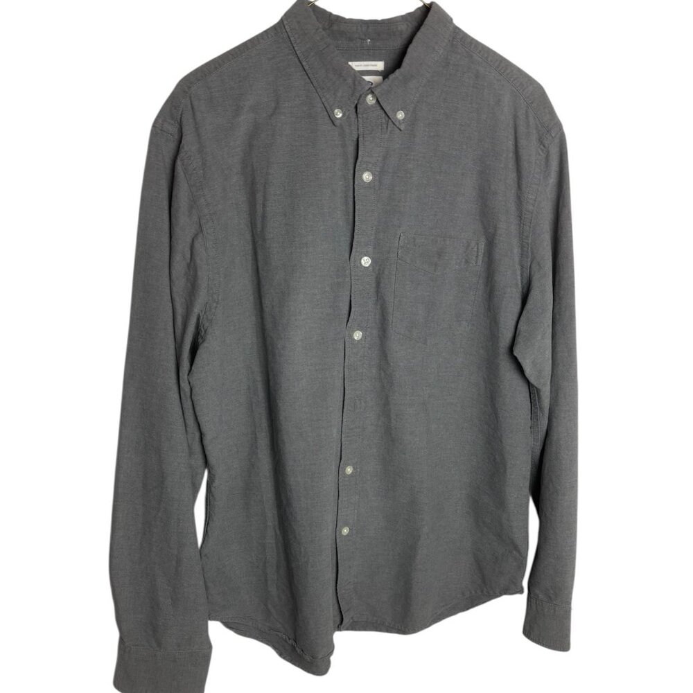 Old Navy Men's Gray Button Down Shirt Slim Fit size XL